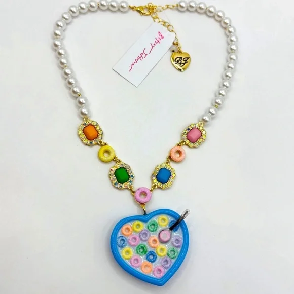 New Betsey Johnson CEREAL NECKLACE MULTI